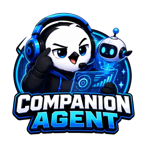 Snowbll owl sticker labeled Companion Agent