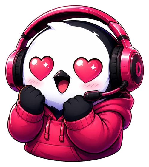 Snowbll owl with heart eyes
